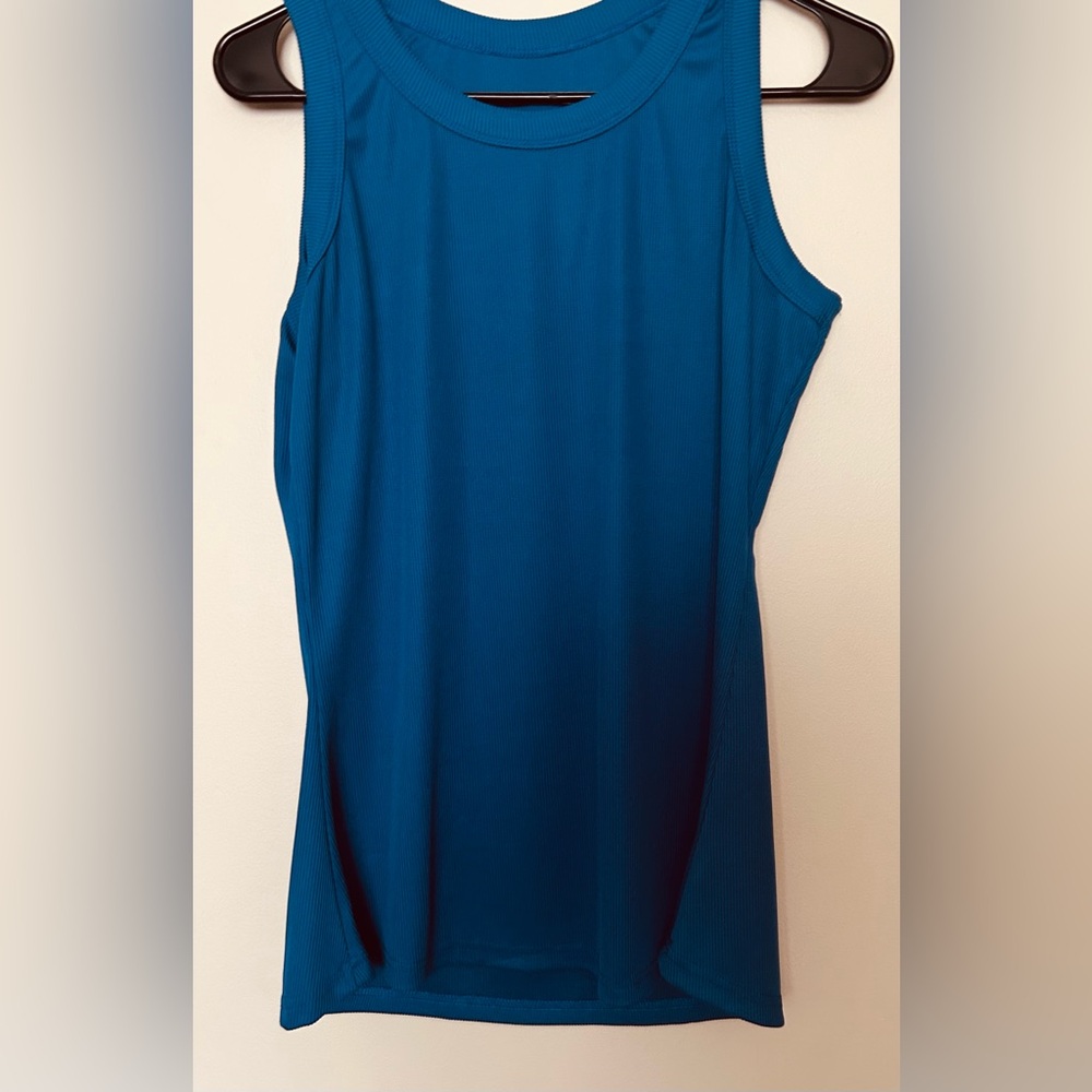 Blue Sleeveless Women's Ribbed top. Never worn.